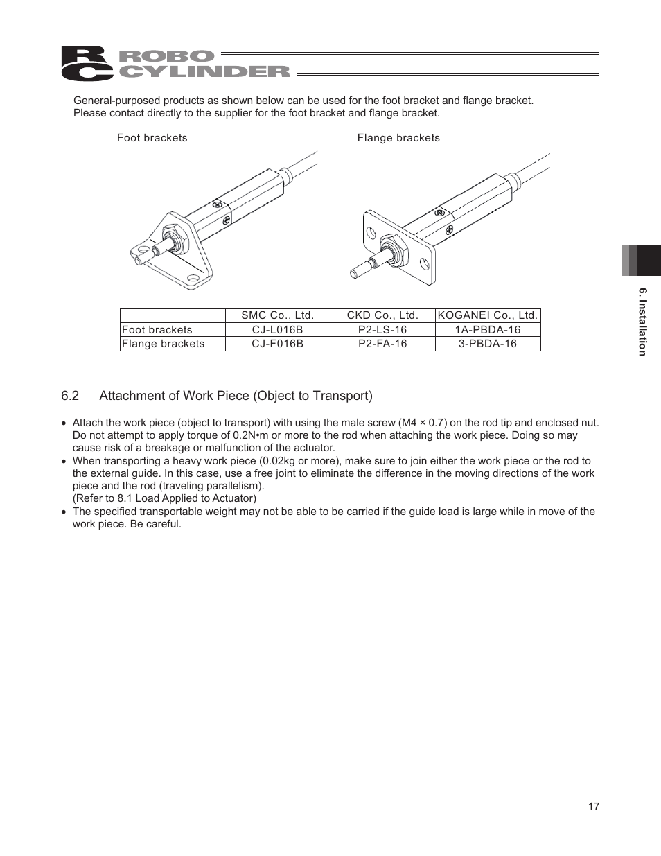 2 attachment of work piece (object to transport) | IAI America RCD-RA1D User Manual | Page 23 / 40