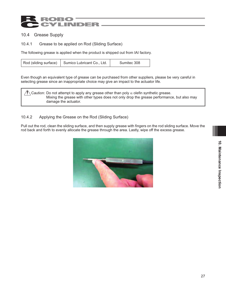 4 grease supply | IAI America RCD-RA1D User Manual | Page 33 / 40