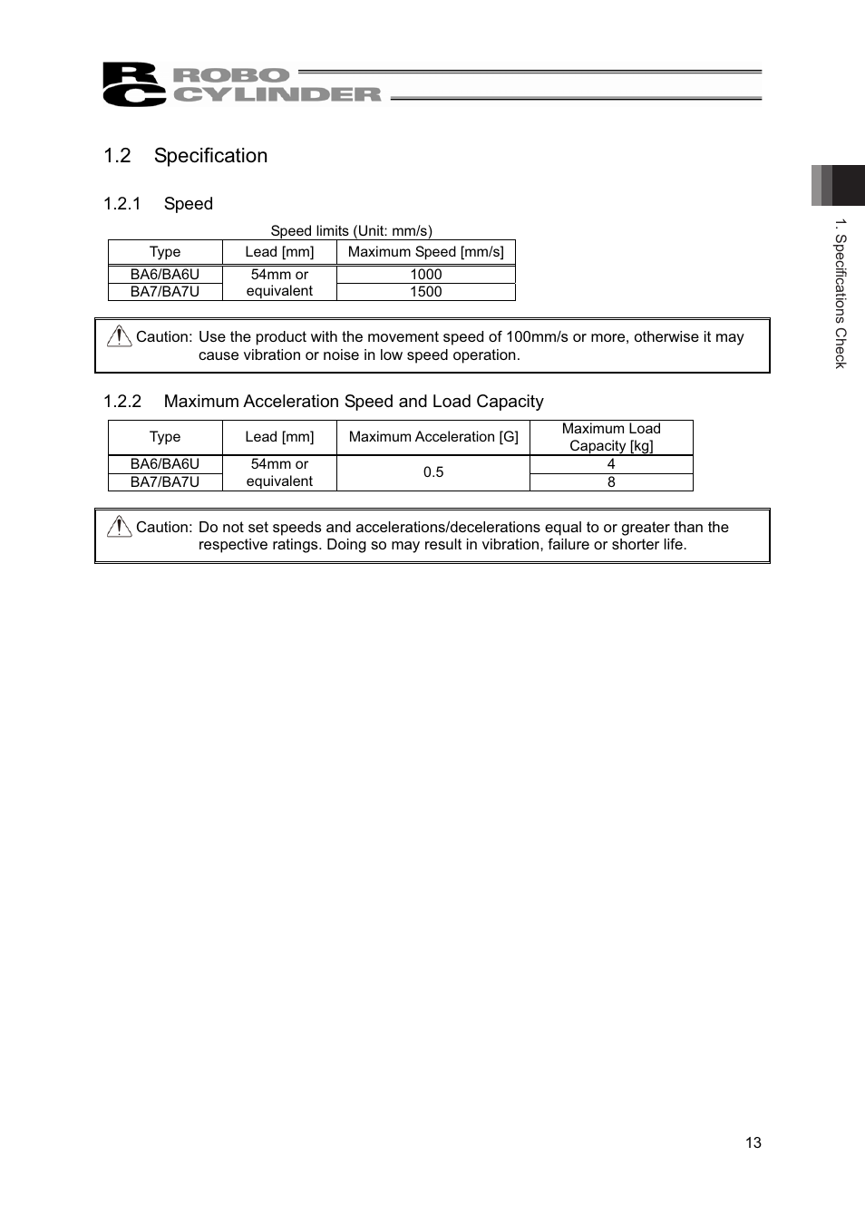 2 specification | IAI America RCP2-BA7U User Manual | Page 19 / 72
