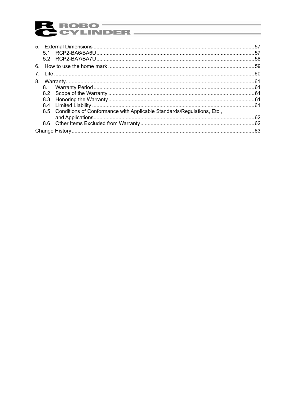 IAI America RCP2-BA7U User Manual | Page 6 / 72