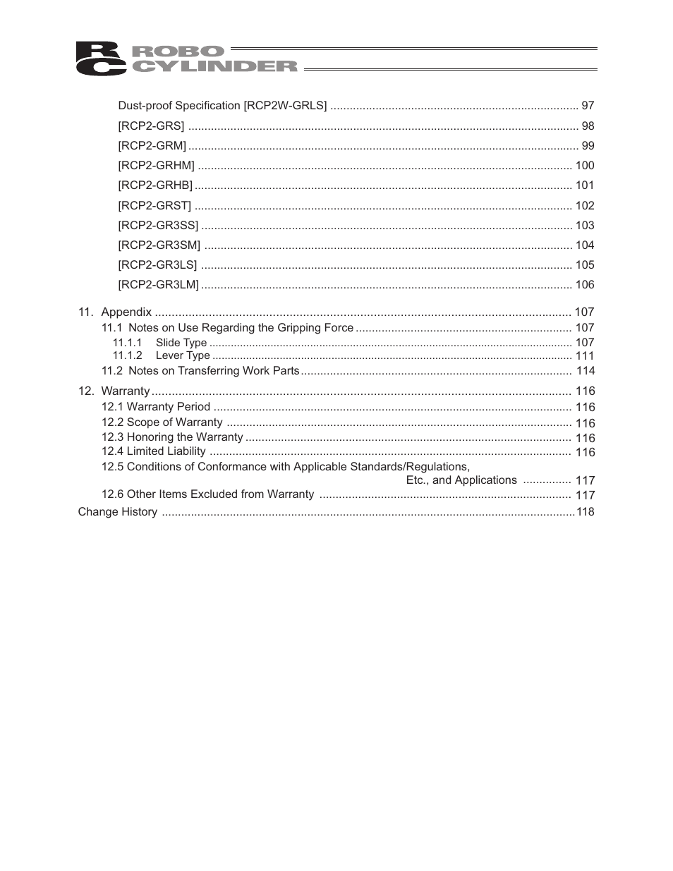 IAI America RCP2W-GRLS User Manual | Page 10 / 130