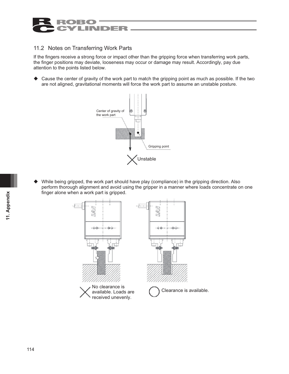 2 notes on transferring work parts | IAI America RCP2W-GRLS User Manual | Page 124 / 130