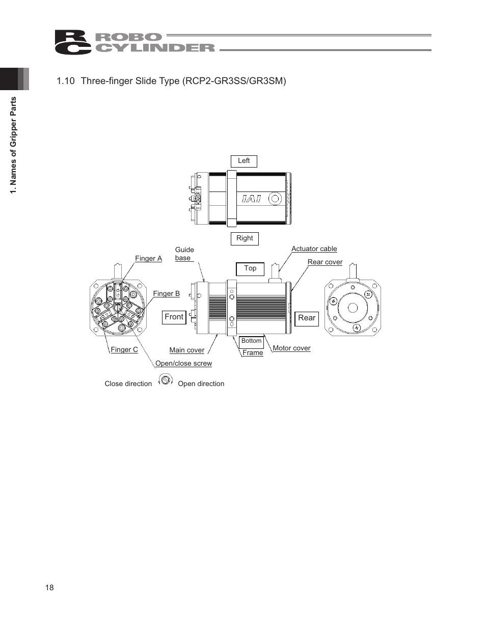 10 three-finger slide type (rcp2-gr3ss/gr3sm) | IAI America RCP2W-GRLS User Manual | Page 28 / 130