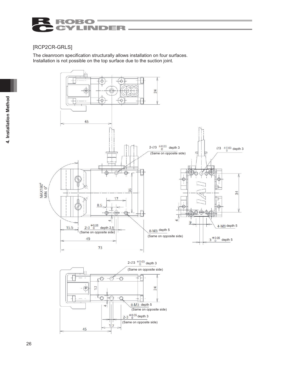 Rcp2cr-grls, 26 4. installation method | IAI America RCP2W-GRLS User Manual | Page 36 / 130