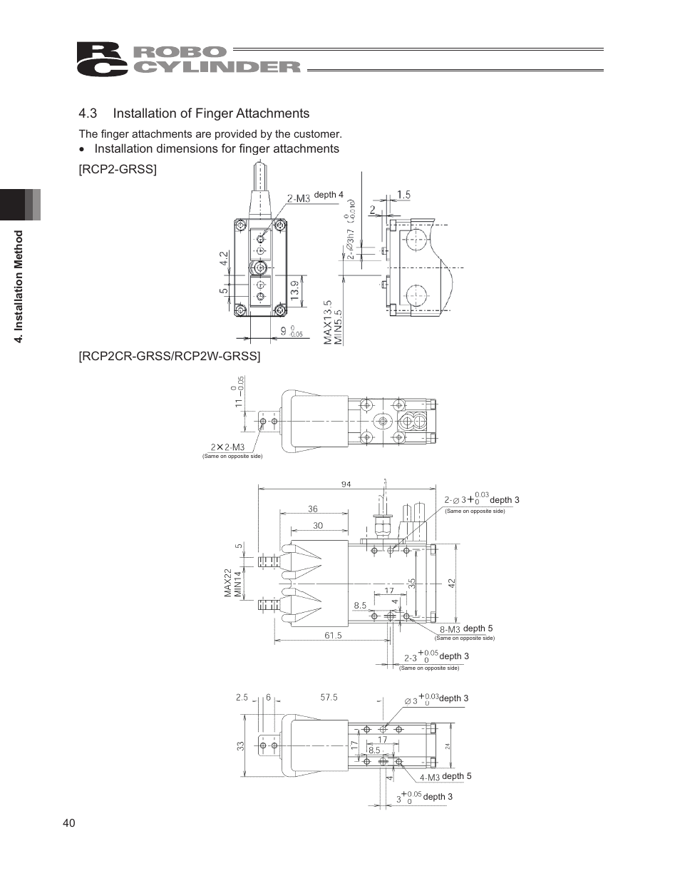 3 installation of finger attachments | IAI America RCP2W-GRLS User Manual | Page 50 / 130