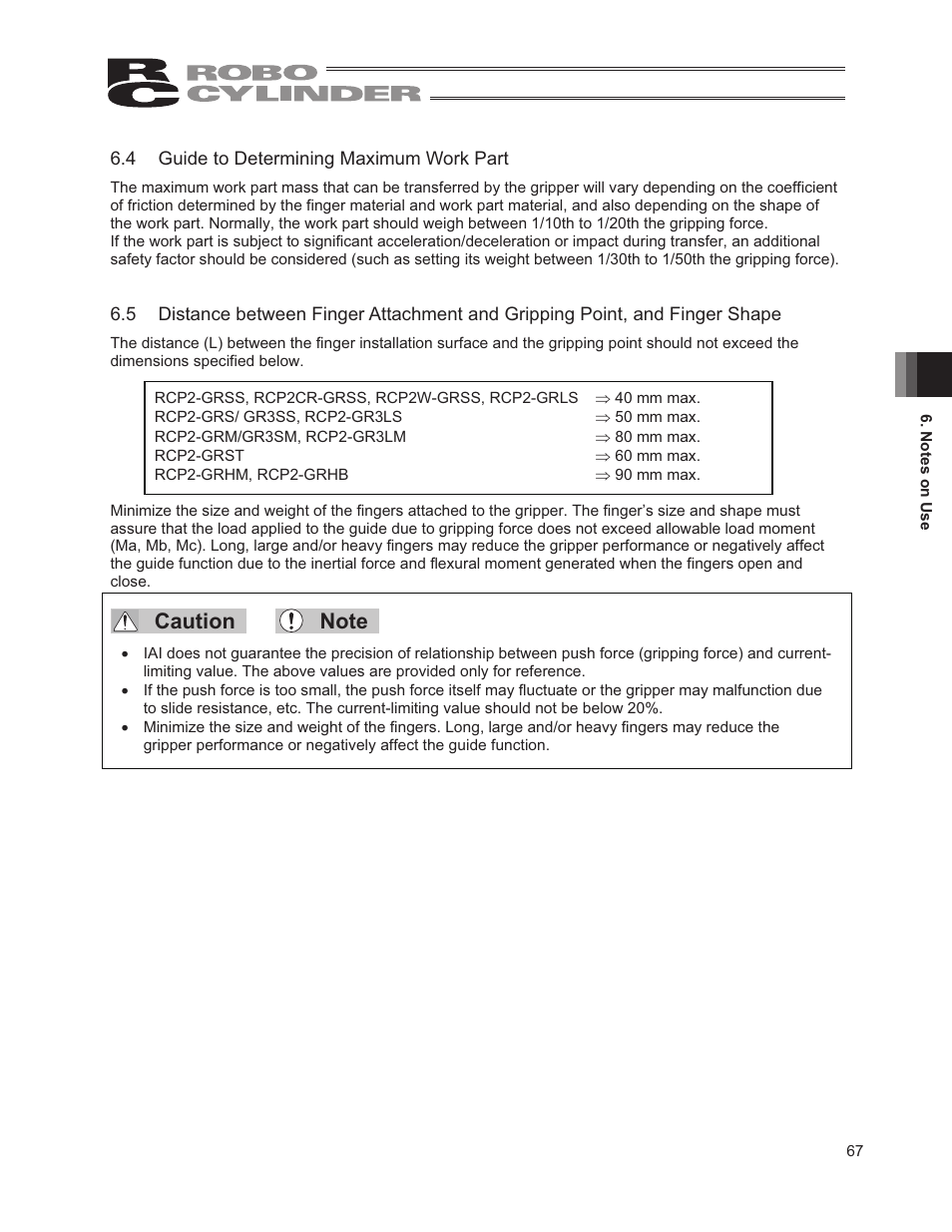 4 guide to determining maximum work part | IAI America RCP2W-GRLS User Manual | Page 77 / 130