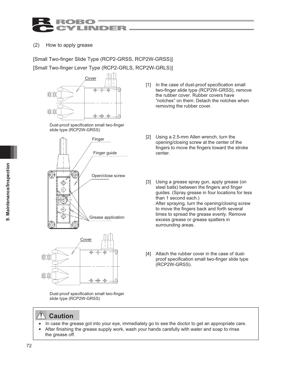 Caution | IAI America RCP2W-GRLS User Manual | Page 82 / 130