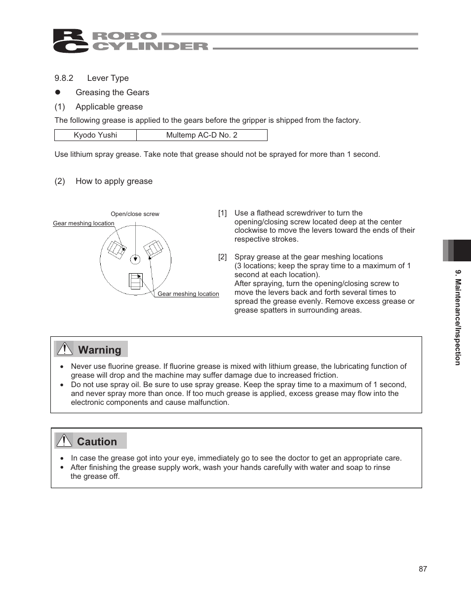 Warning, Caution | IAI America RCP2W-GRLS User Manual | Page 97 / 130