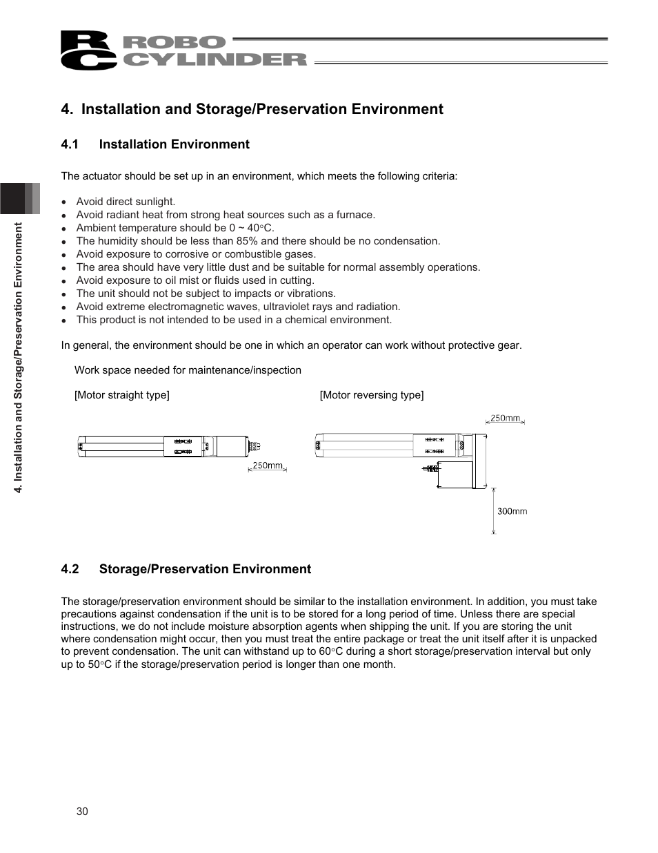 Installation and storage/preservation environment, 1 installation environment, 2 storage/preservation environment | IAI America RCP2CR-SS8C User Manual | Page 38 / 126