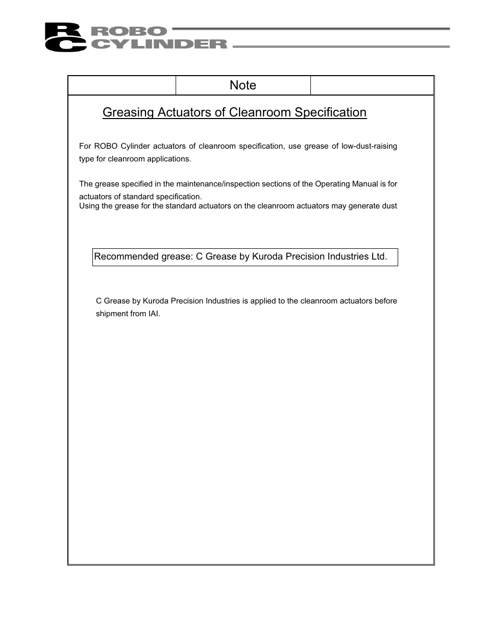 Note | IAI America RCP2CR-SS8C User Manual | Page 4 / 126