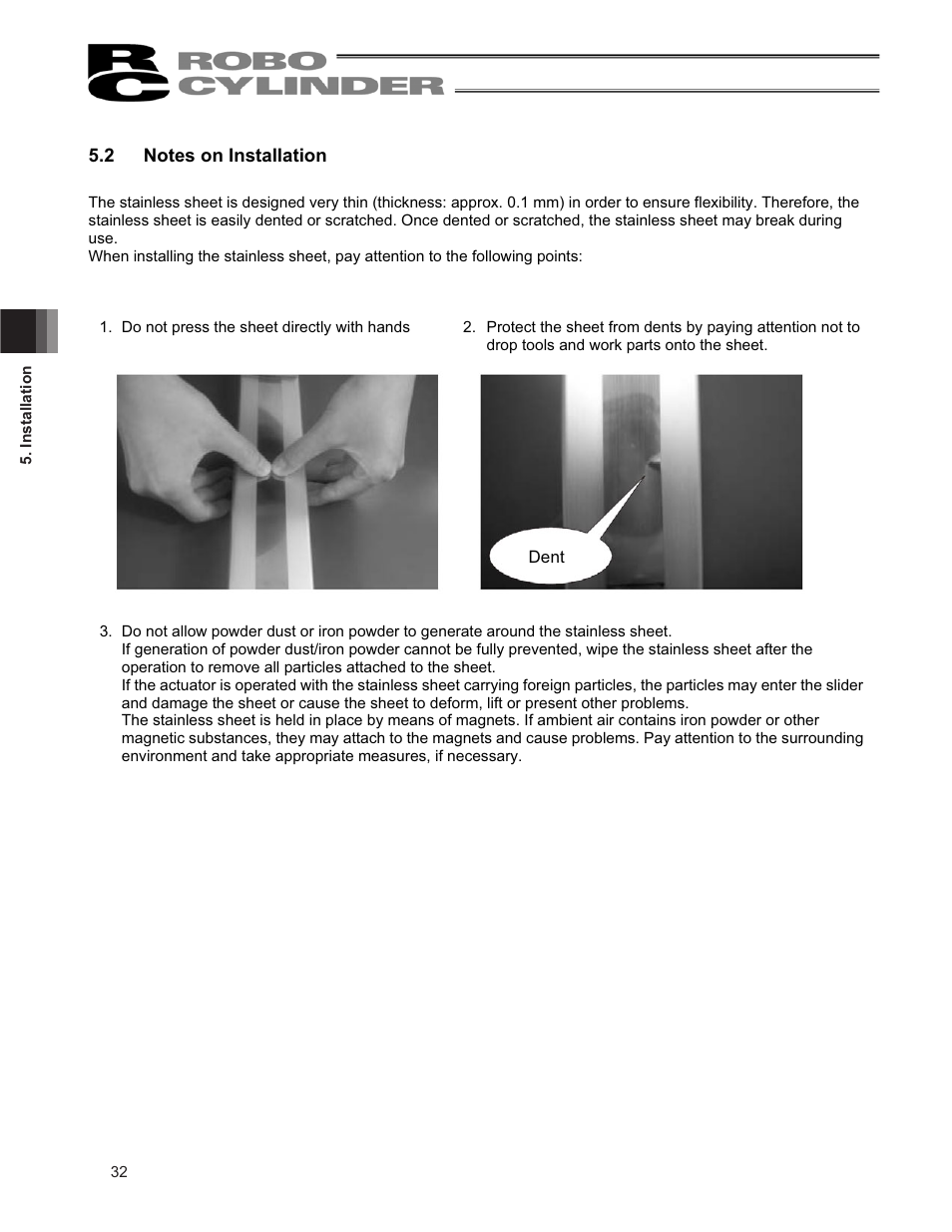 2 notes on installation | IAI America RCP2CR-SS8C User Manual | Page 40 / 126