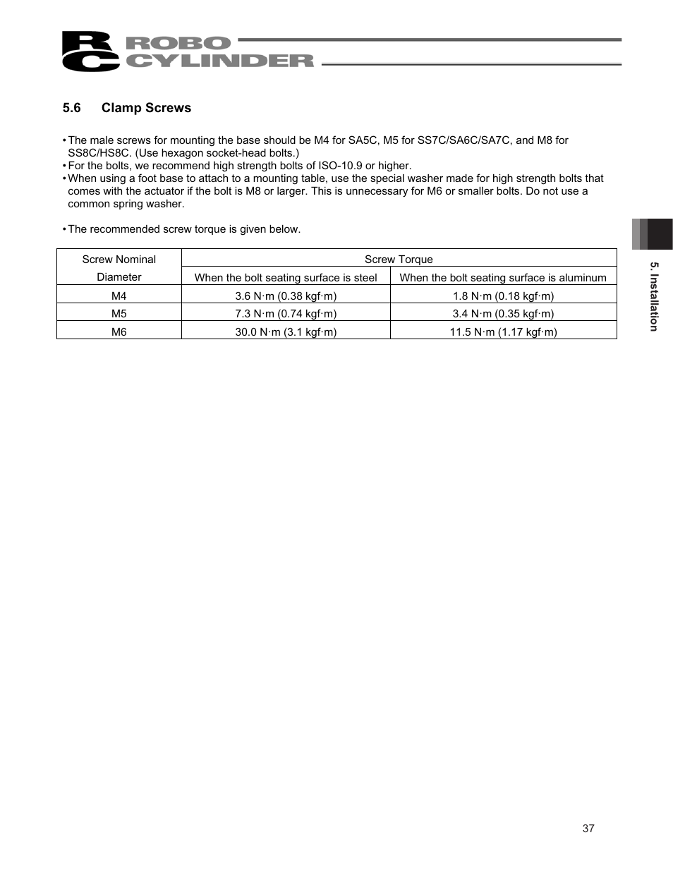 6 clamp screws | IAI America RCP2CR-SS8C User Manual | Page 45 / 126