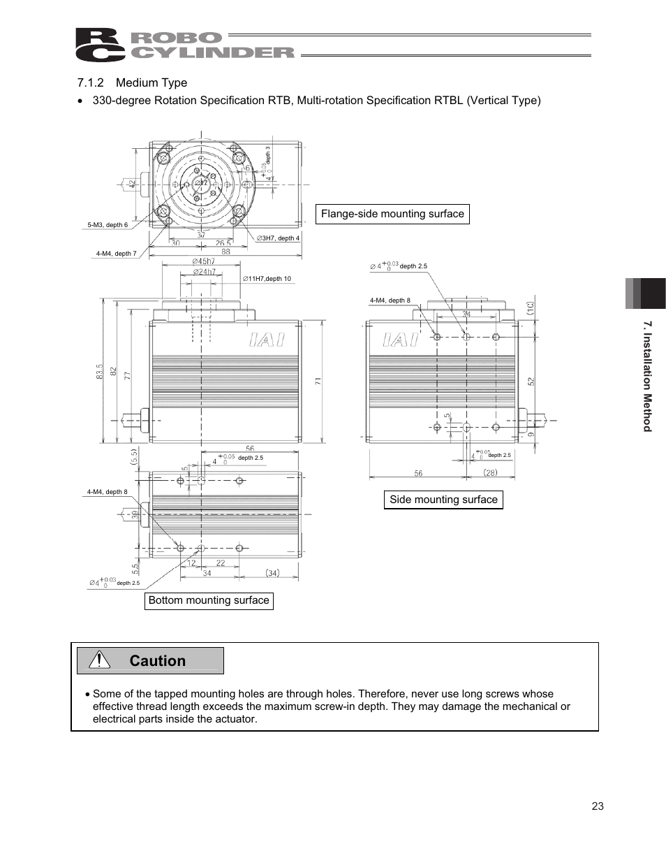 Caution, 2 medium type | IAI America RCP2-RTCBL User Manual | Page 31 / 80