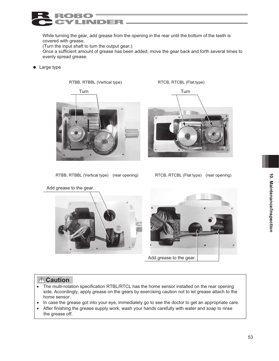 Caution | IAI America RCP2-RTCBL User Manual | Page 61 / 80
