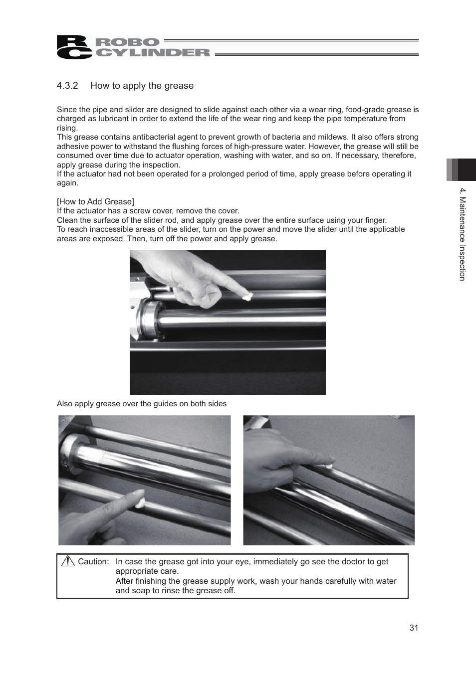 2 how to apply the grease | IAI America RCP2W-SA16C User Manual | Page 37 / 46
