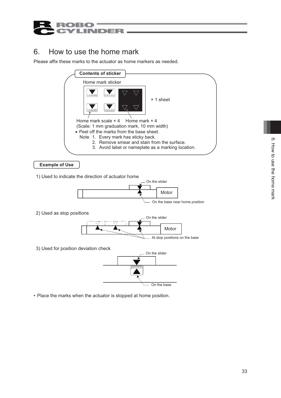 How to use the home mark | IAI America RCP2W-SA16C User Manual | Page 39 / 46