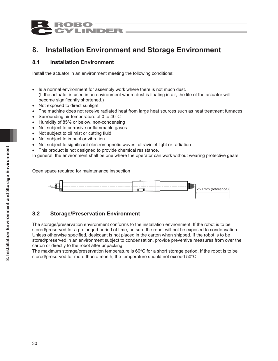 Installation environment and storage environment, 1 installation environment, 2 storage/preservation environment | IAI America RCP3-RA2BR User Manual | Page 36 / 60