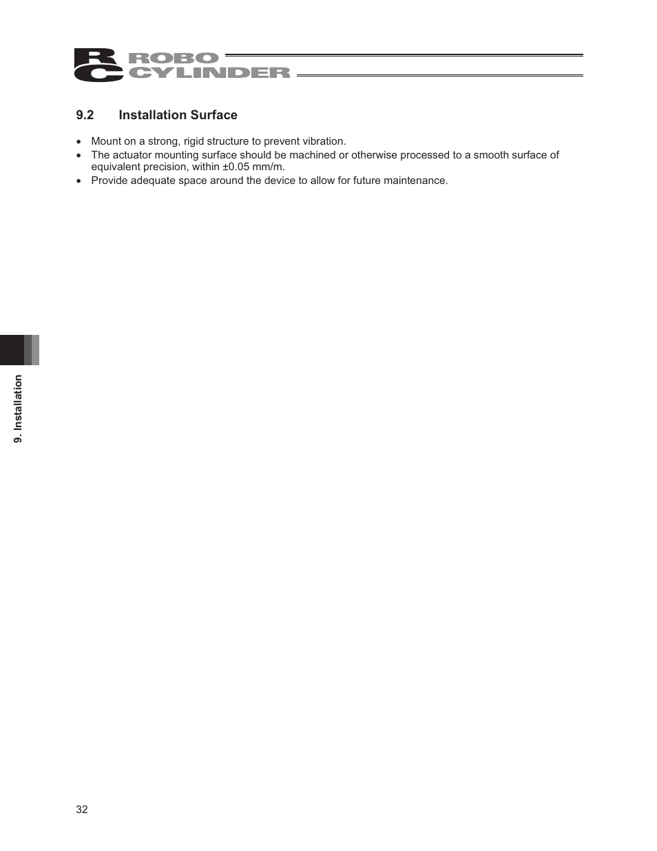 2 installation surface | IAI America RCP3-RA2BR User Manual | Page 38 / 60