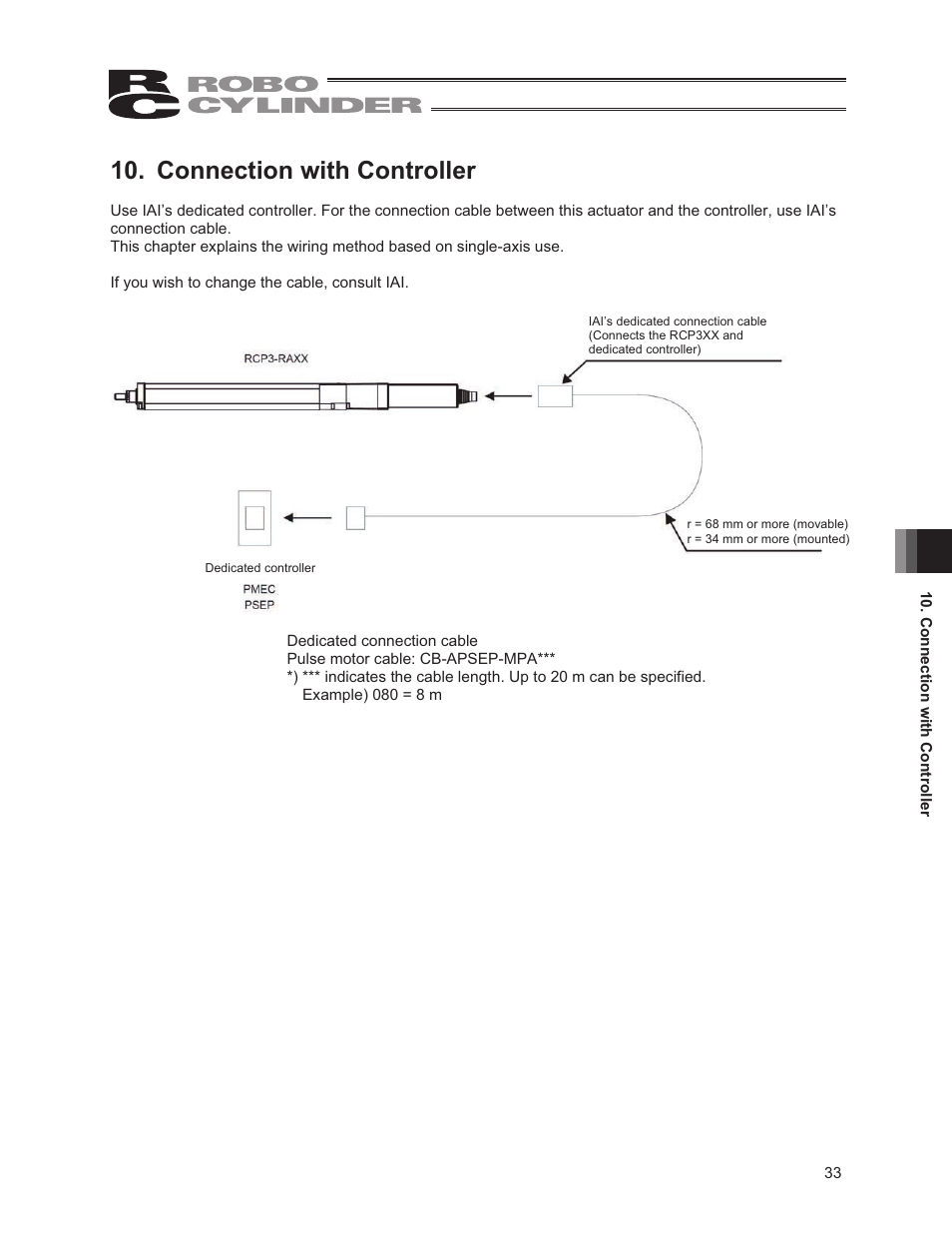 Connection with controller | IAI America RCP3-RA2BR User Manual | Page 39 / 60