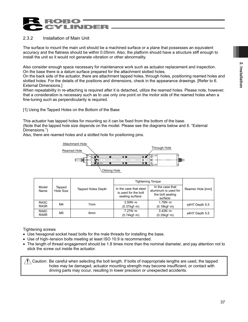 2 installation of main unit | IAI America RCP4-RA6R User Manual | Page 43 / 82