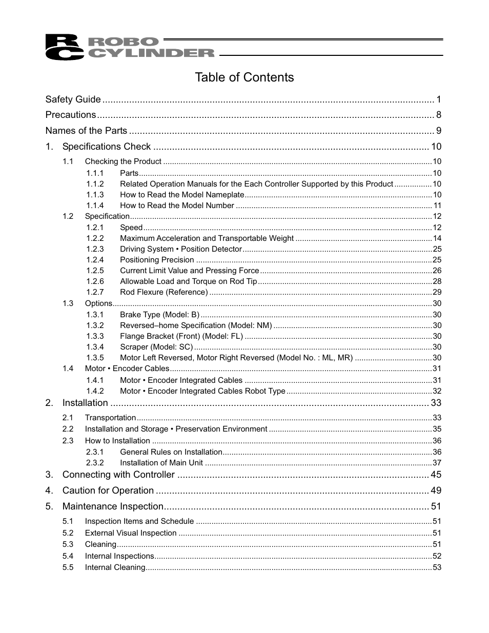 IAI America RCP4-RA6R User Manual | Page 5 / 82