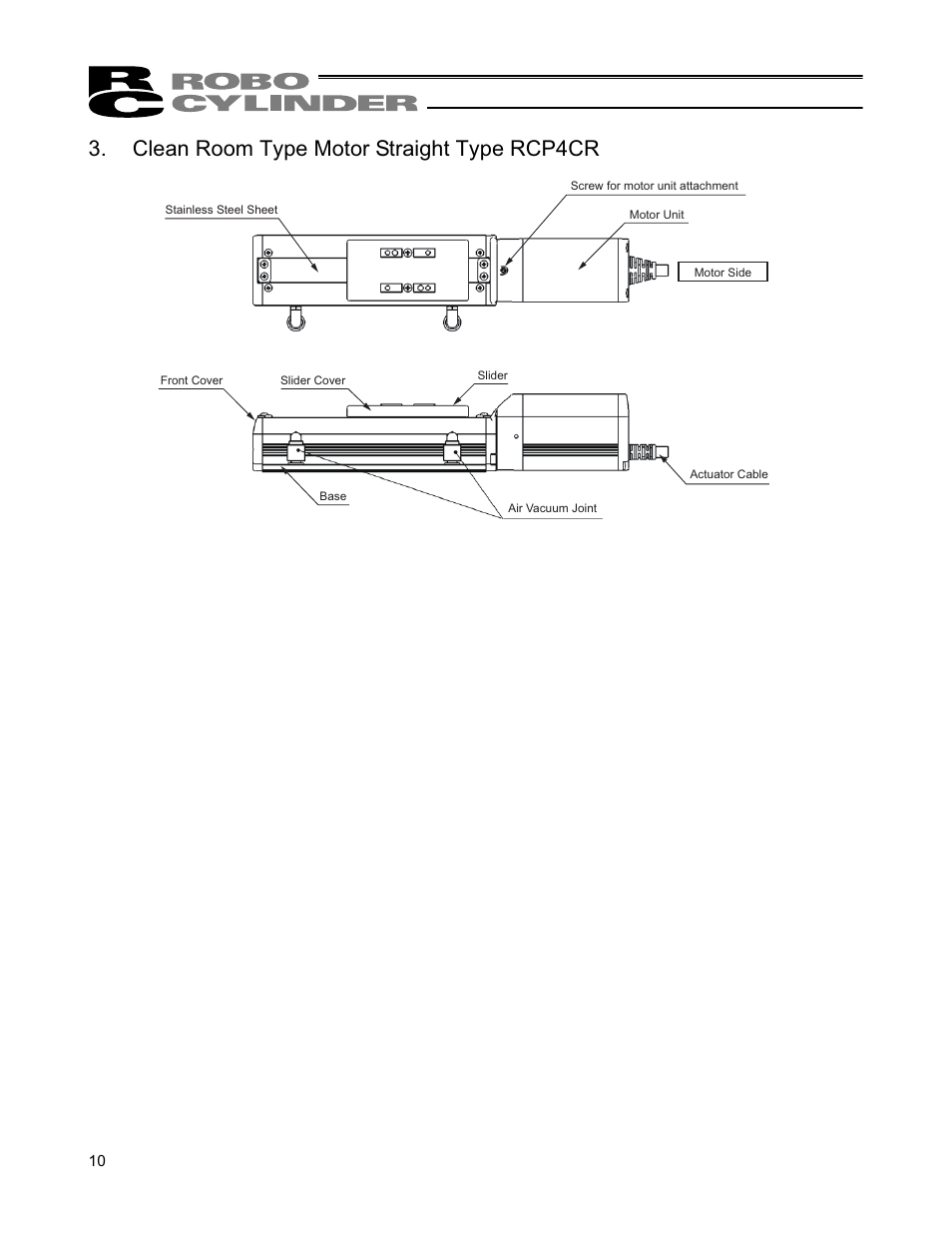Clean room type motor straight type rcp4cr | IAI America RCP4CR-SA7C User Manual | Page 16 / 94