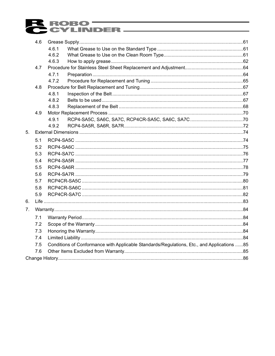 IAI America RCP4CR-SA7C User Manual | Page 6 / 94