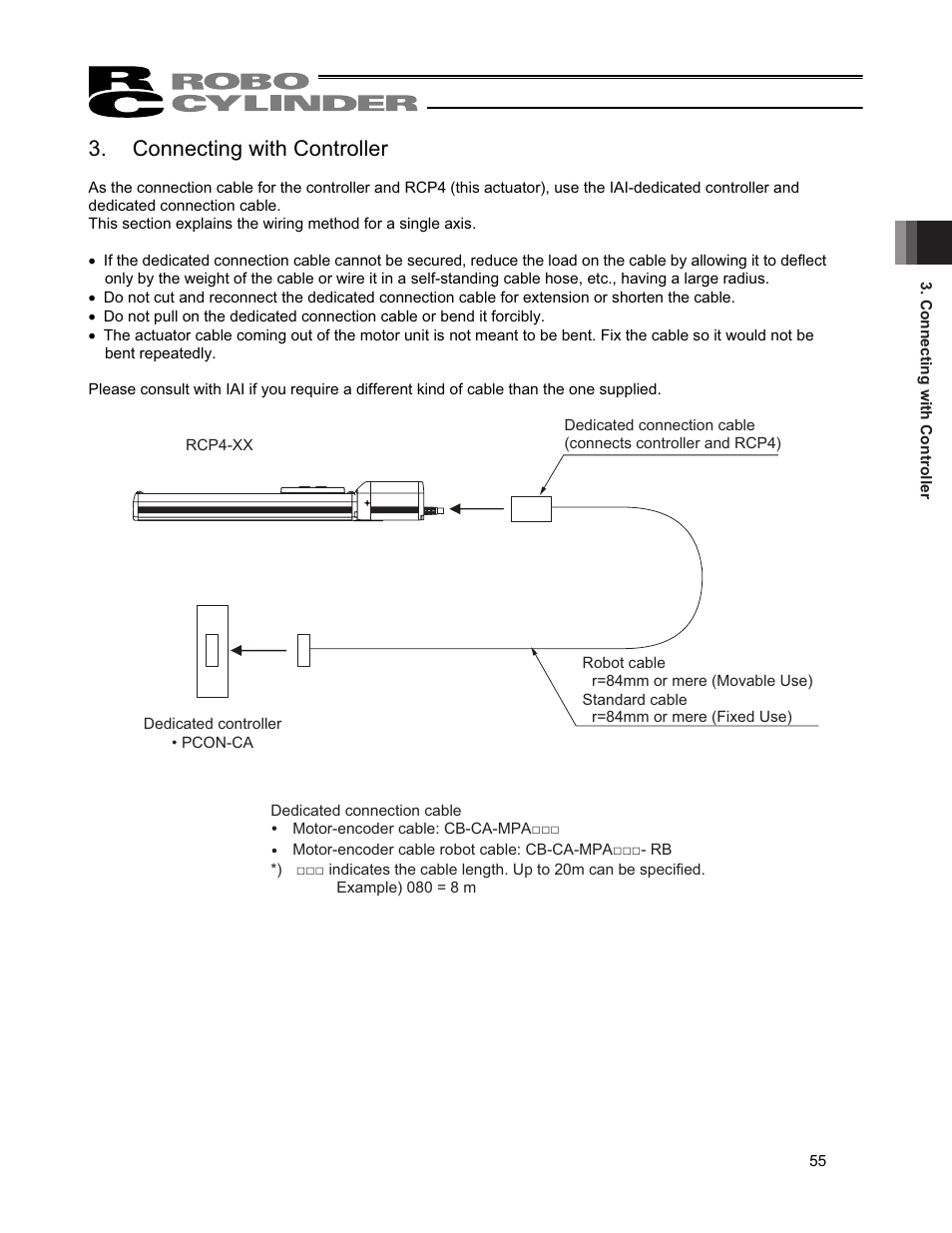 Connecting with controller | IAI America RCP4CR-SA7C User Manual | Page 61 / 94