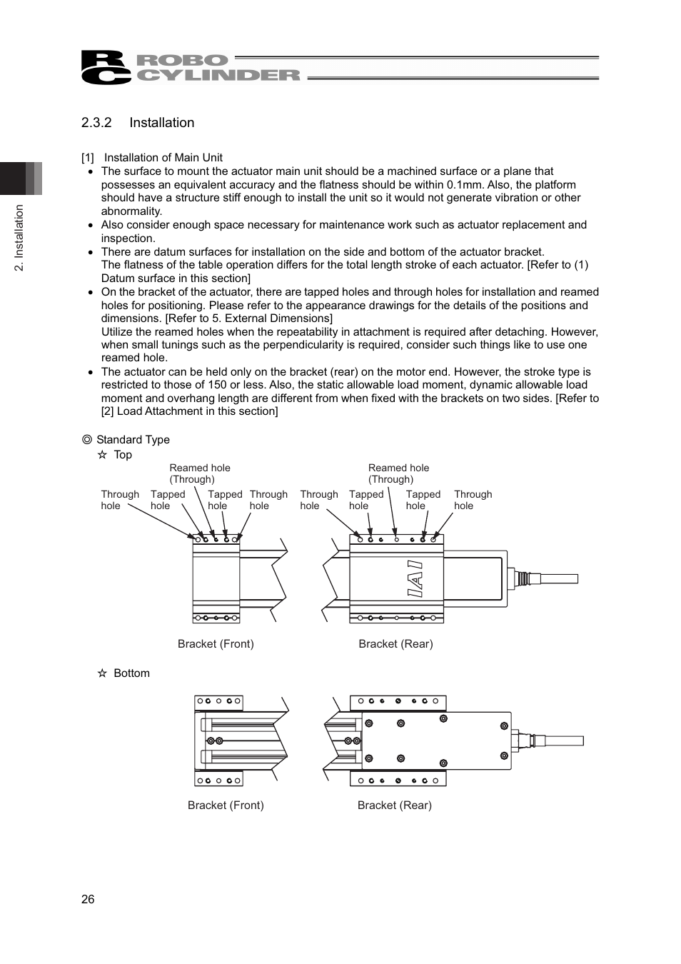 2 installation | IAI America RCP4W User Manual | Page 32 / 96