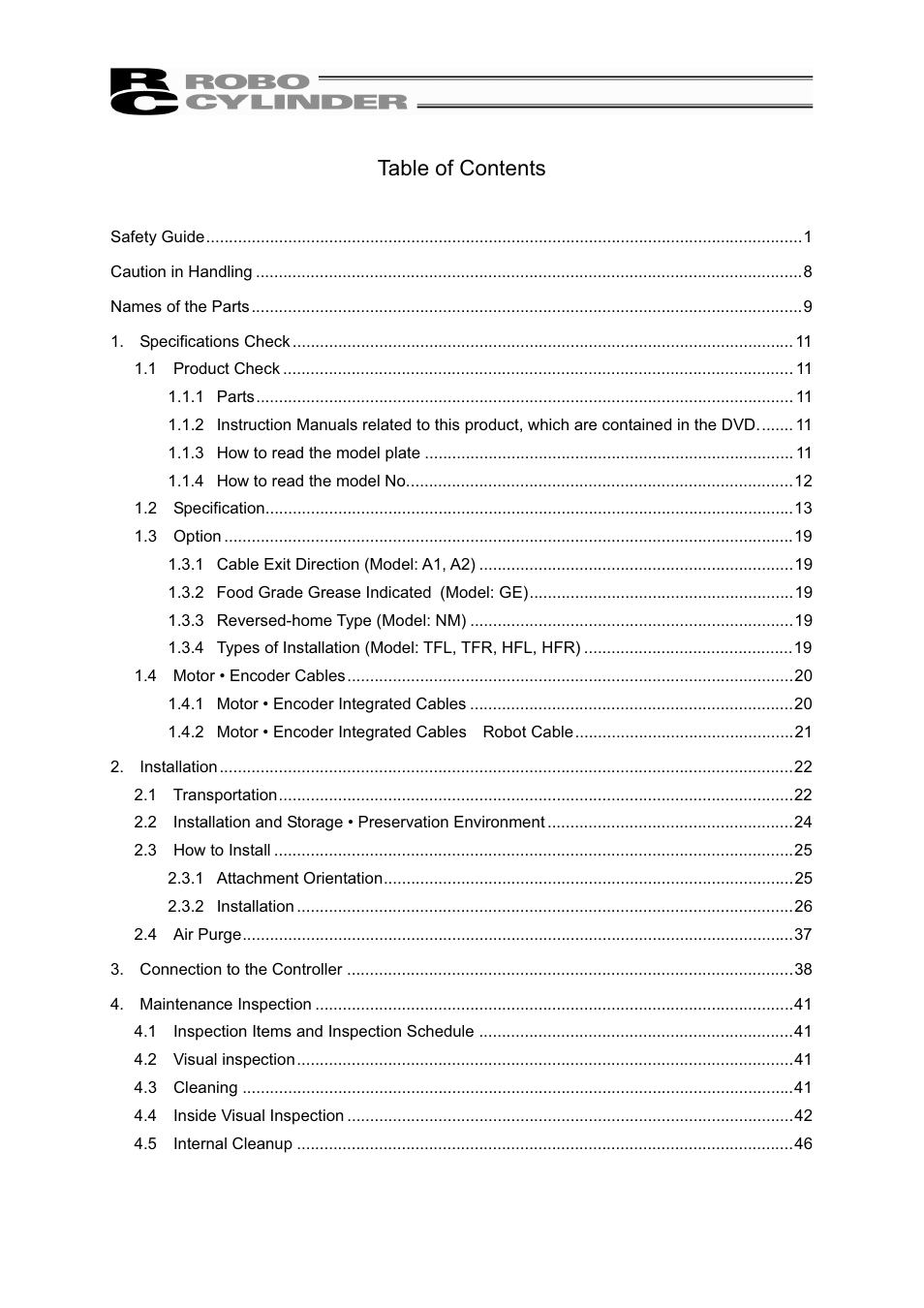 IAI America RCP4W User Manual | Page 5 / 96