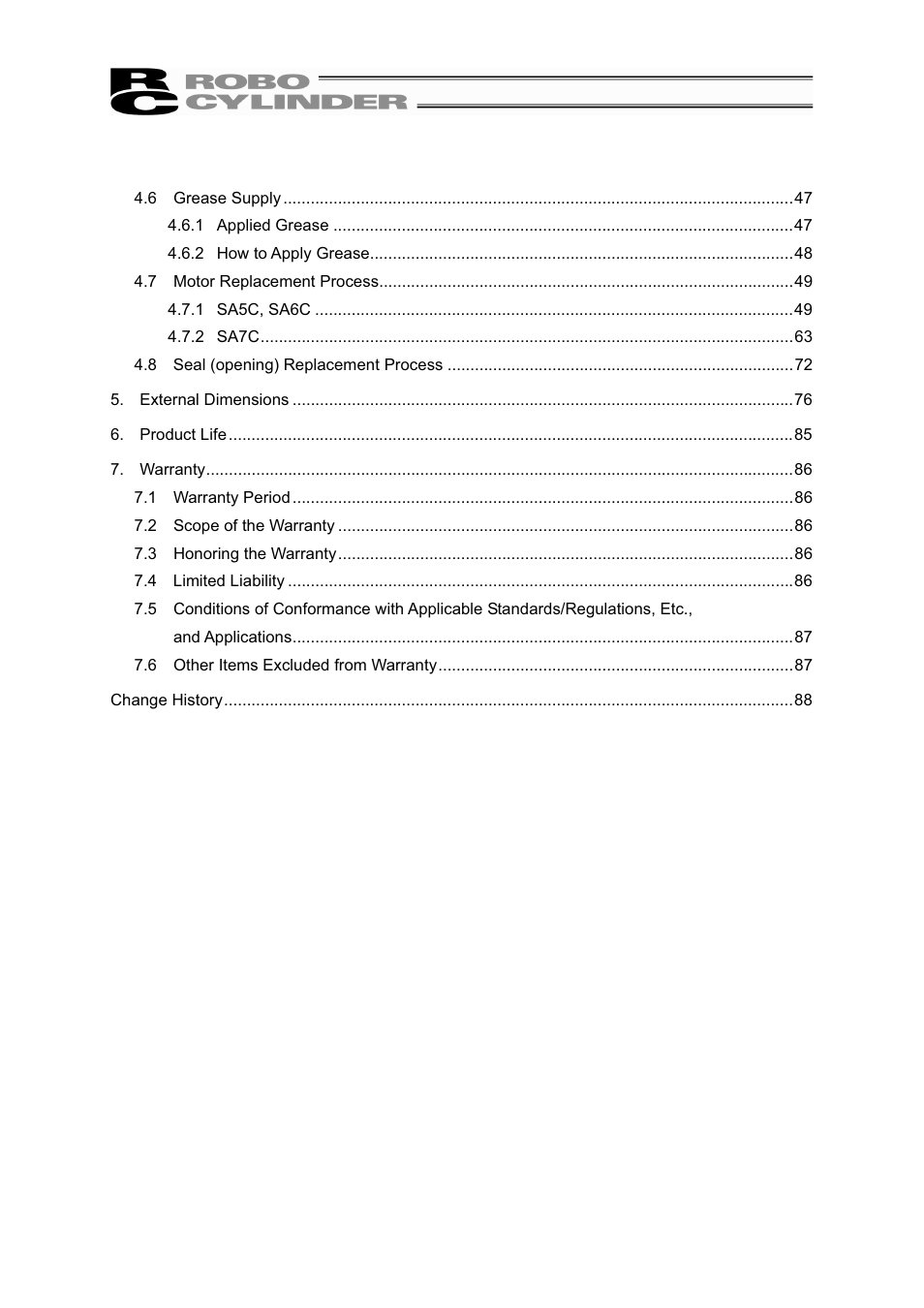 IAI America RCP4W User Manual | Page 6 / 96