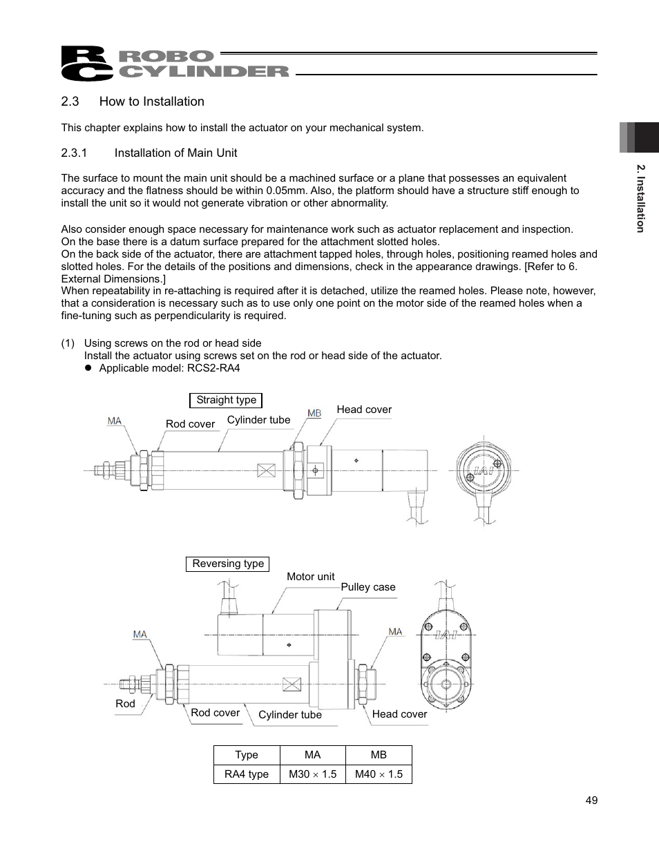 3 how to installation | IAI America RCS2W User Manual | Page 57 / 142