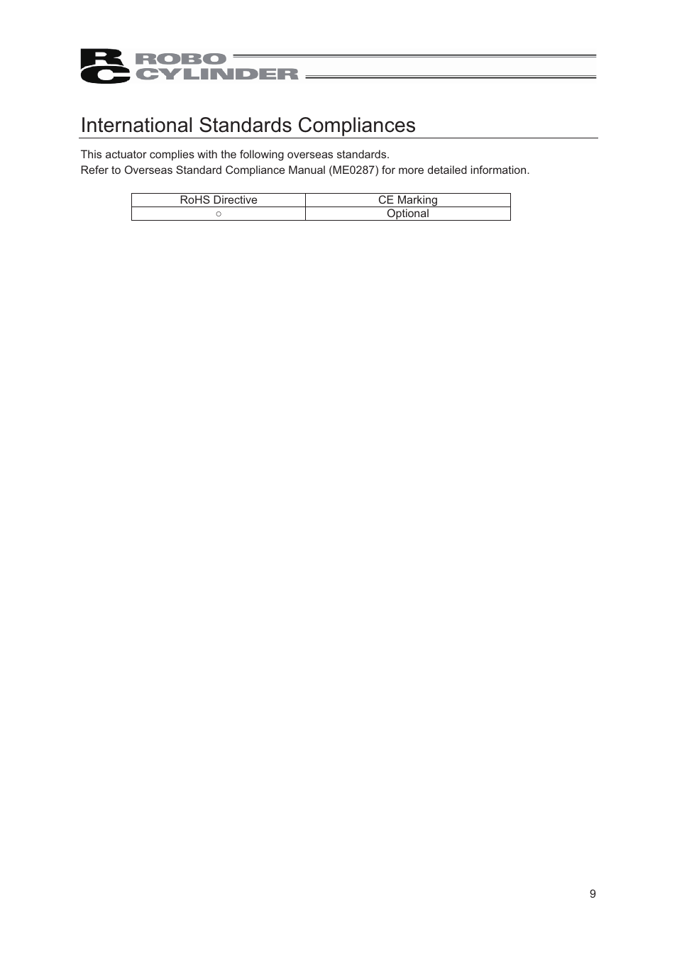 International standards compliances | IAI America RCS2-GR8 User Manual | Page 15 / 46