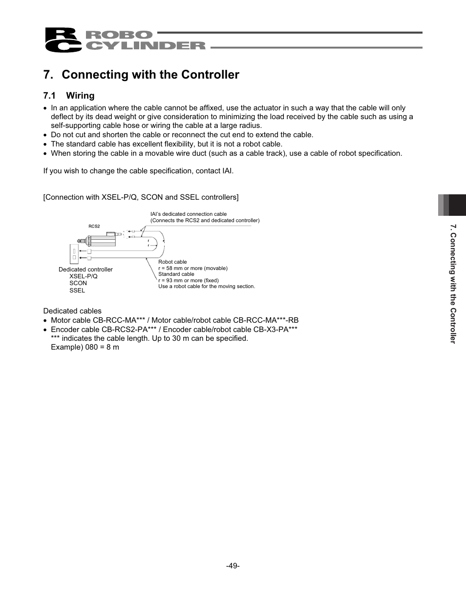 Connecting with the controller, 1 wiring | IAI America RCS2-SD5N User Manual | Page 55 / 80