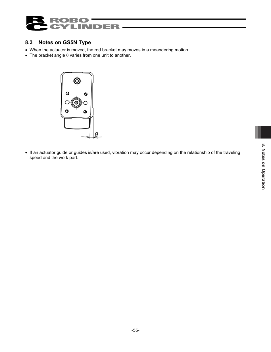 3 notes on gs5n type | IAI America RCS2-SD5N User Manual | Page 61 / 80