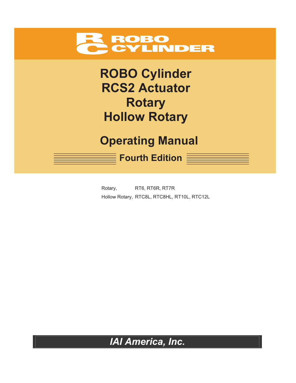 IAI America RCS2-RTC12L User Manual | 60 pages