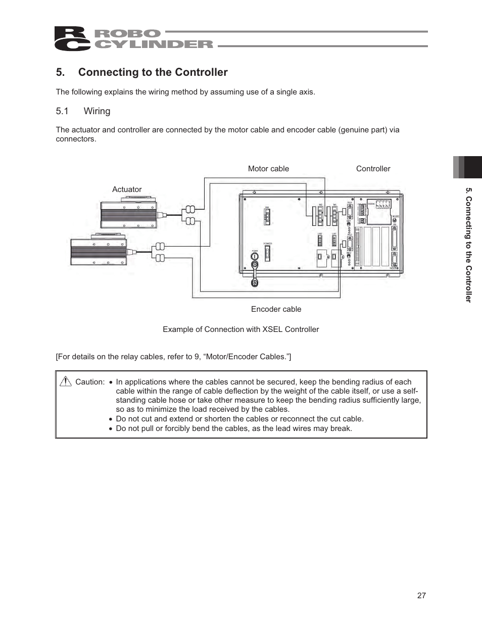 Connecting to the controller, 1 wiring | IAI America RCS2-RTC12L User Manual | Page 33 / 60