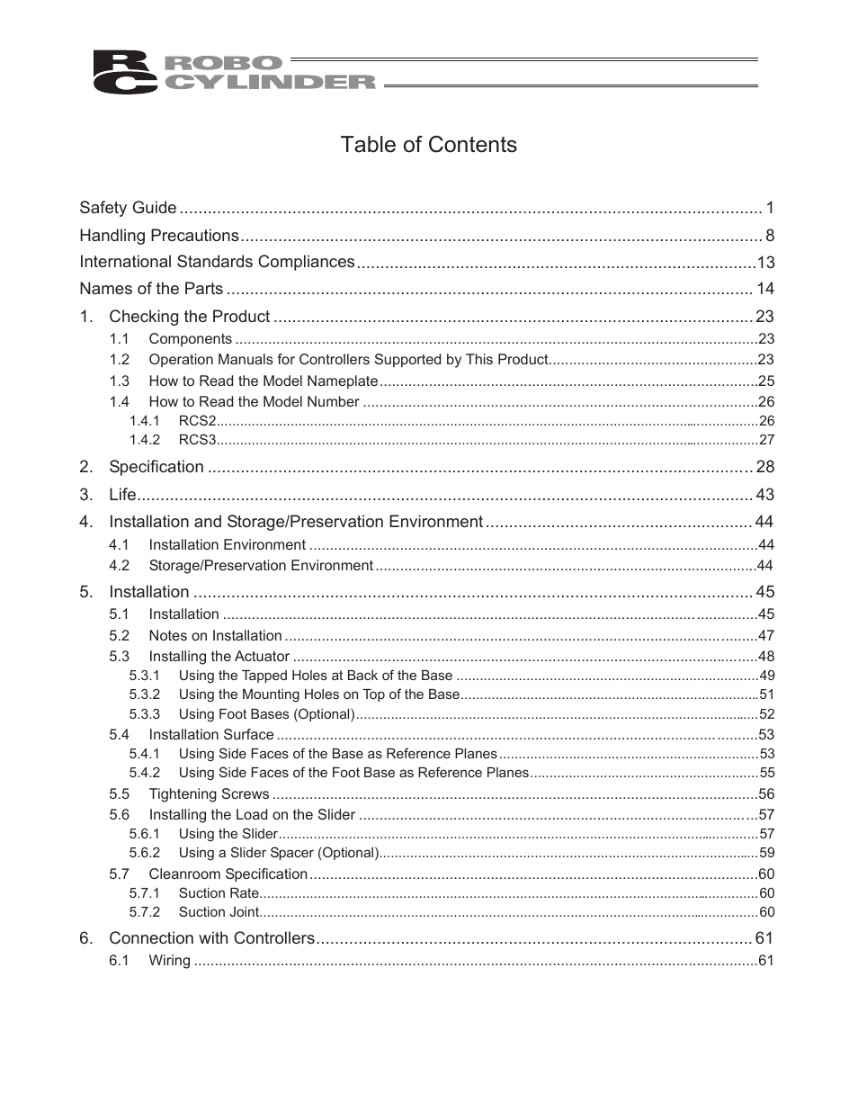 IAI America RCS3PCR-SS8C User Manual | Page 5 / 258