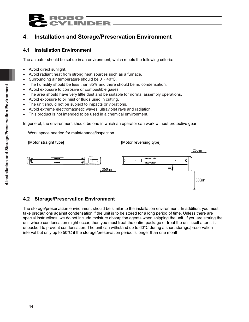 Installation and storage/preservation environment, 1 installation environment, 2 storage/preservation environment | IAI America RCS3PCR-SS8C User Manual | Page 52 / 258