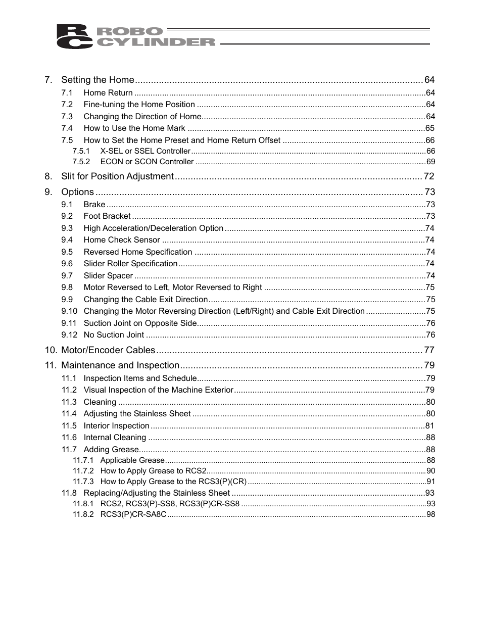 IAI America RCS3PCR-SS8C User Manual | Page 6 / 258