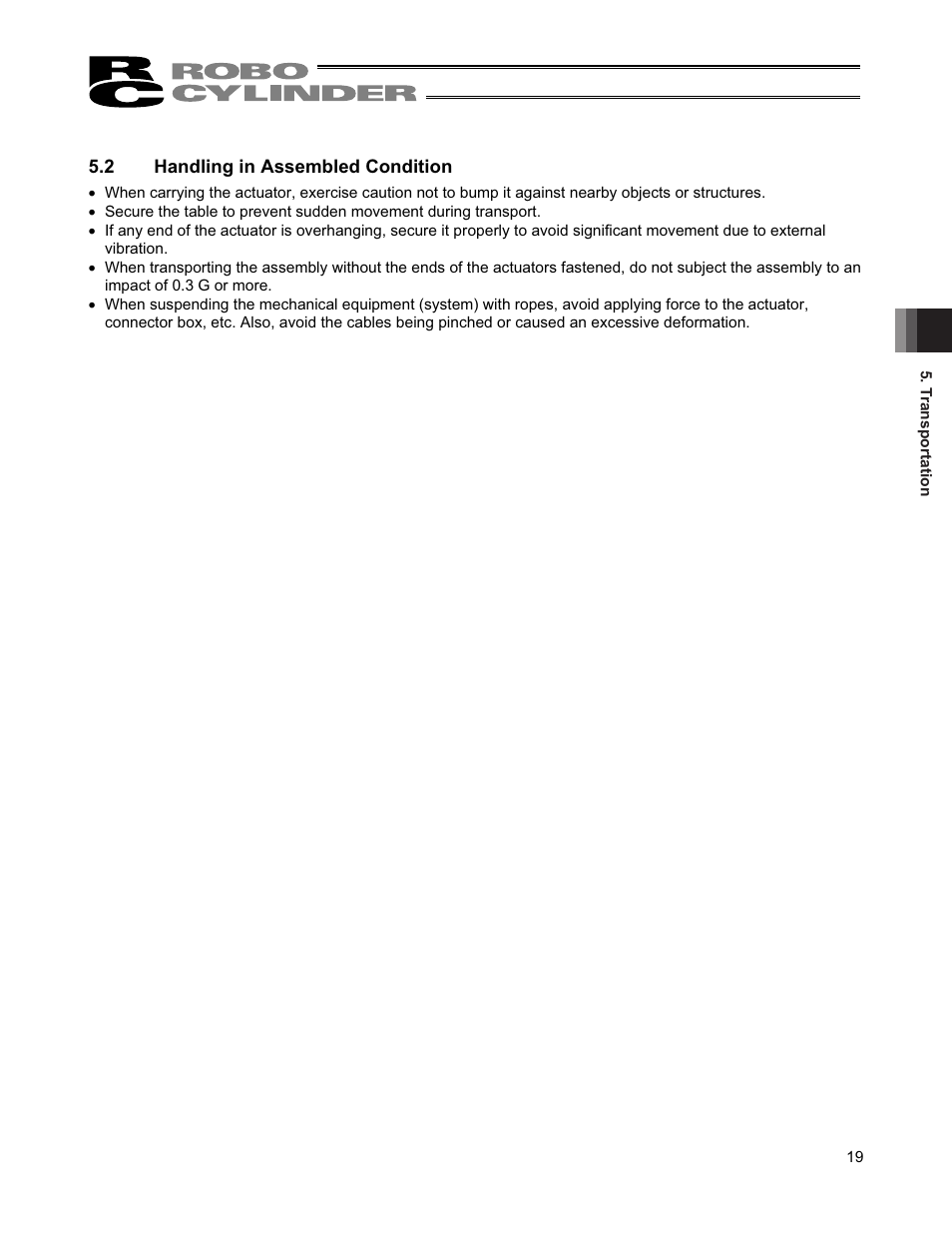 2 handling in assembled condition | IAI America RCS2-TFA5N User Manual | Page 25 / 62