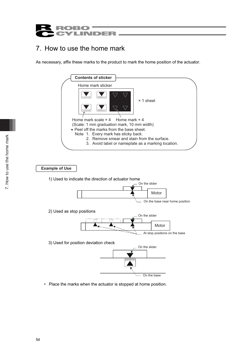 How to use the home mark | IAI America RCL-SM6L User Manual | Page 60 / 66