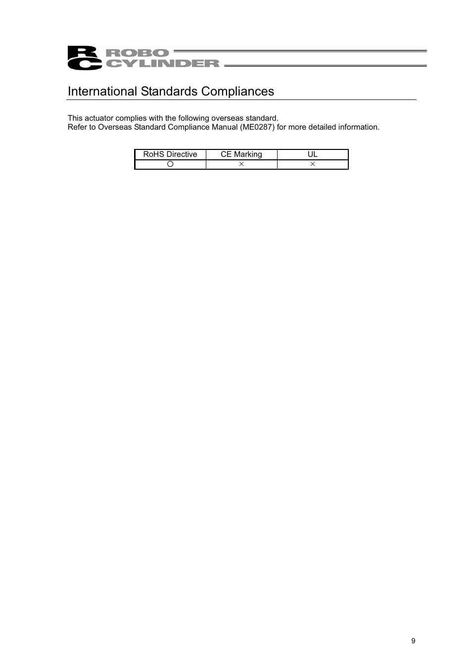 International standards compliances | IAI America RCL-RA3L User Manual | Page 15 / 56