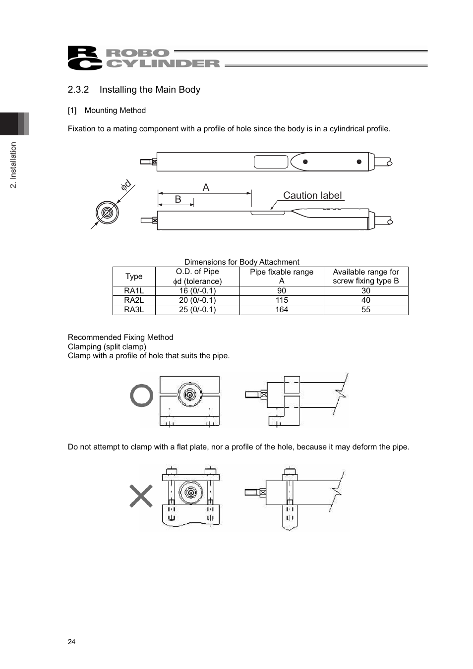 Φd b a caution label | IAI America RCL-RA3L User Manual | Page 30 / 56