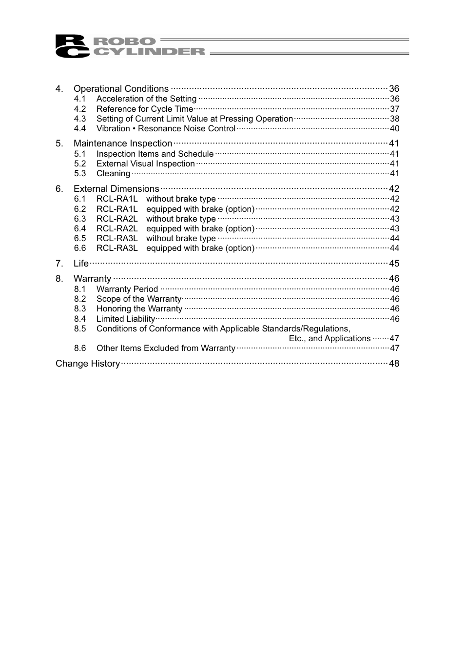 IAI America RCL-RA3L User Manual | Page 6 / 56