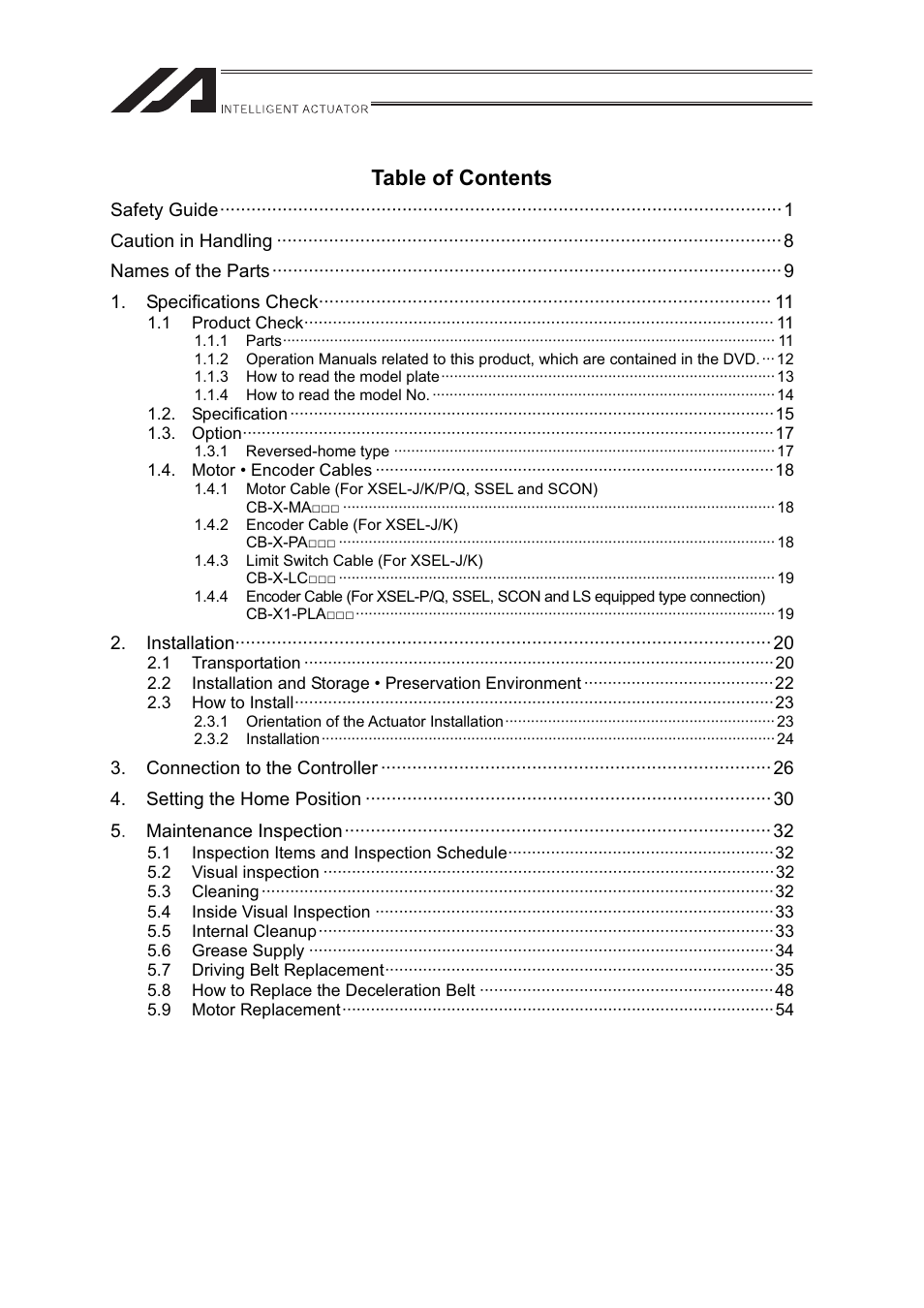 IAI America FS User Manual | Page 5 / 84