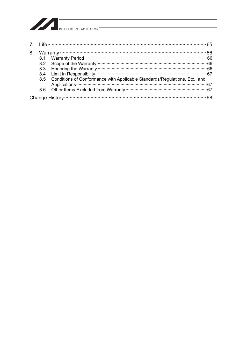 IAI America IF User Manual | Page 6 / 76