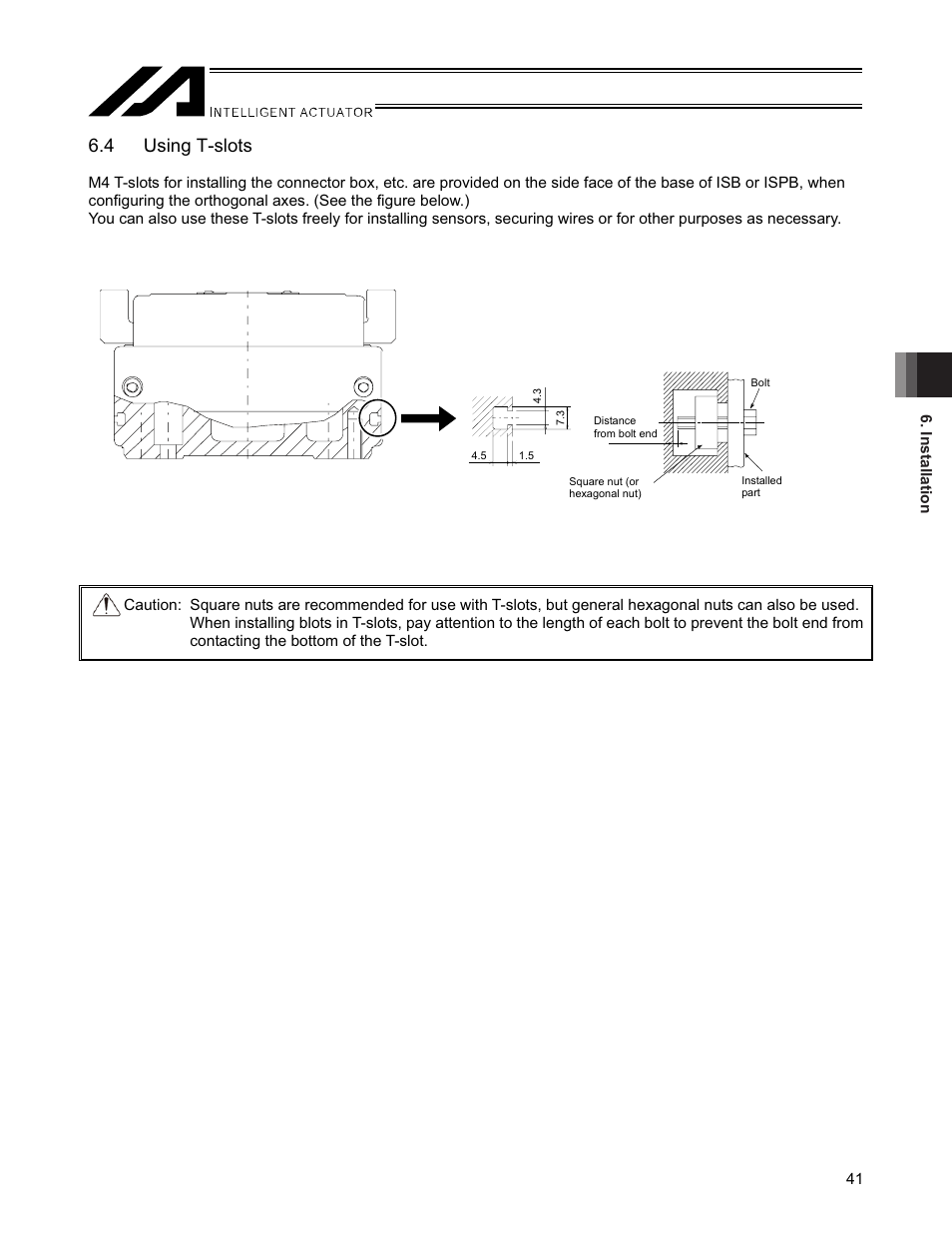 4 using t-slots | IAI America SSPA User Manual | Page 49 / 114