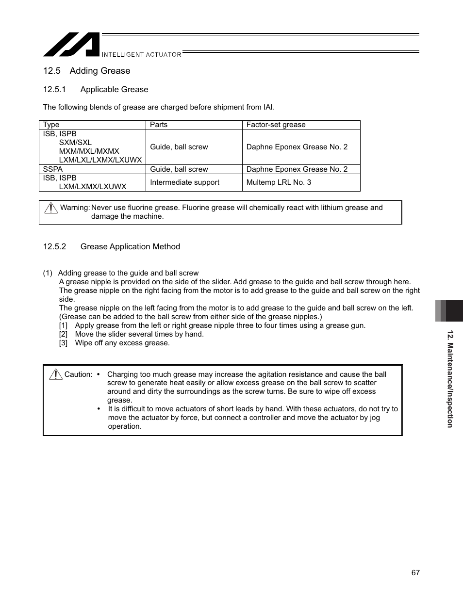 5 adding grease | IAI America SSPA User Manual | Page 75 / 114