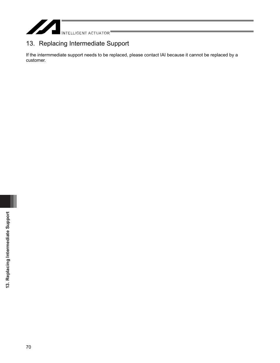 Replacing intermediate support | IAI America SSPA User Manual | Page 78 / 114